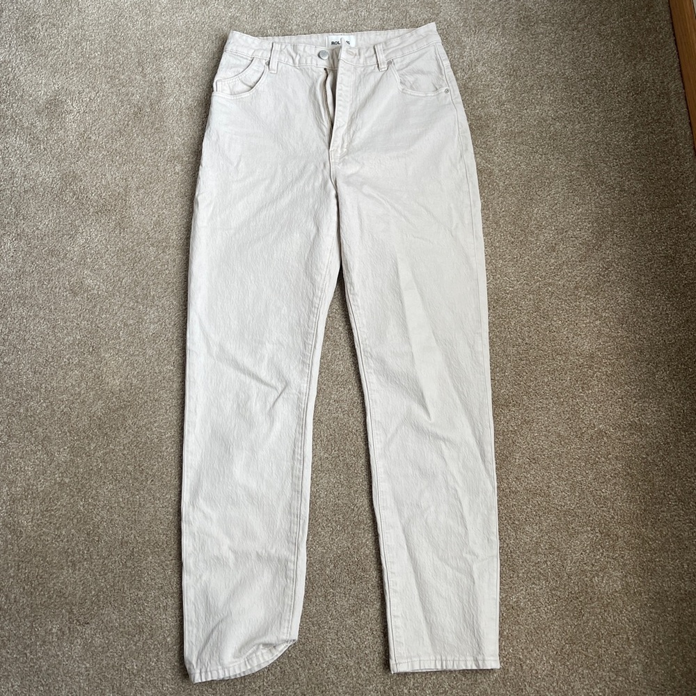 Rolla's Cream High Rise Slim Pants